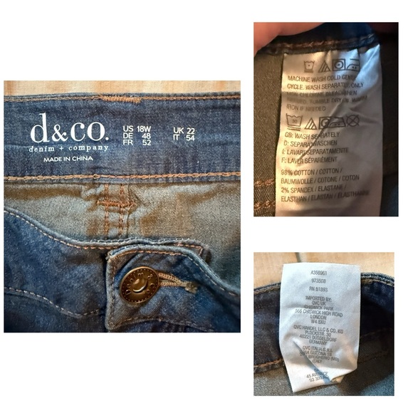 Denim & Co Plus Size Light Wash Wide-Leg Jeans in 18W NWOT - Picture 7 of 16